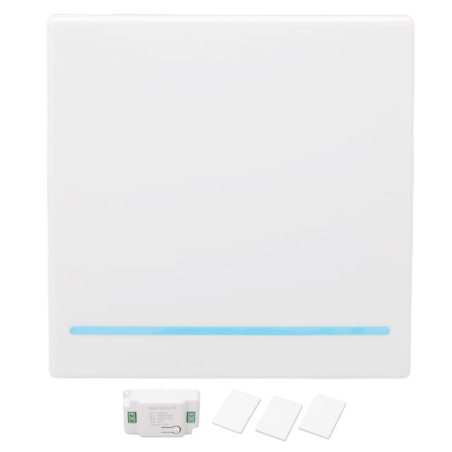Interrupteur Lumineux Sans Fil 433 MHz Télécommande Intelligente Interrupteur Mural avec Récepteur pour Application Tuya 1 Gang