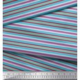 thumbnail image 3 of Soimoi Tissu Crêpe en Polyester Tissu à Imprimé Rayé Horizontal au Mètre 52 Pouces de Large, 3 of 5