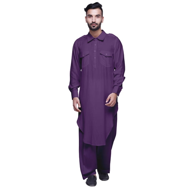 Atasi Kurta Pyjama Pathani pour Hommes Kurta Pyjama Long Vêtements Décontractés