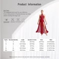 thumbnail image 5 of iefiel Robe de Danse Lyrique pour Femmes Sans Manches avec Strass Scintillants Fendue Robe Maxi Tenue de Danse de Salon Orange TG, 5 of 5