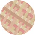 thumbnail image 1 of Ahgly Tapis Rond Lavable en Machine Intérieur Transitionnel Orange, 5 Pieds Rond, 1 of 7