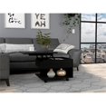 thumbnail image 3 of TUHOME Luanda Lift Top Coffee Table with Concealed Storage and Wheels, Black, 3 of 7