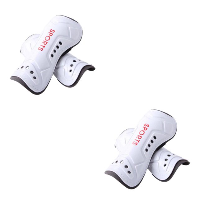 Thinsony Impact Resistance Leg Protector For Adult Soccer Training Durable Construction Injury Prevention kid white 2Set