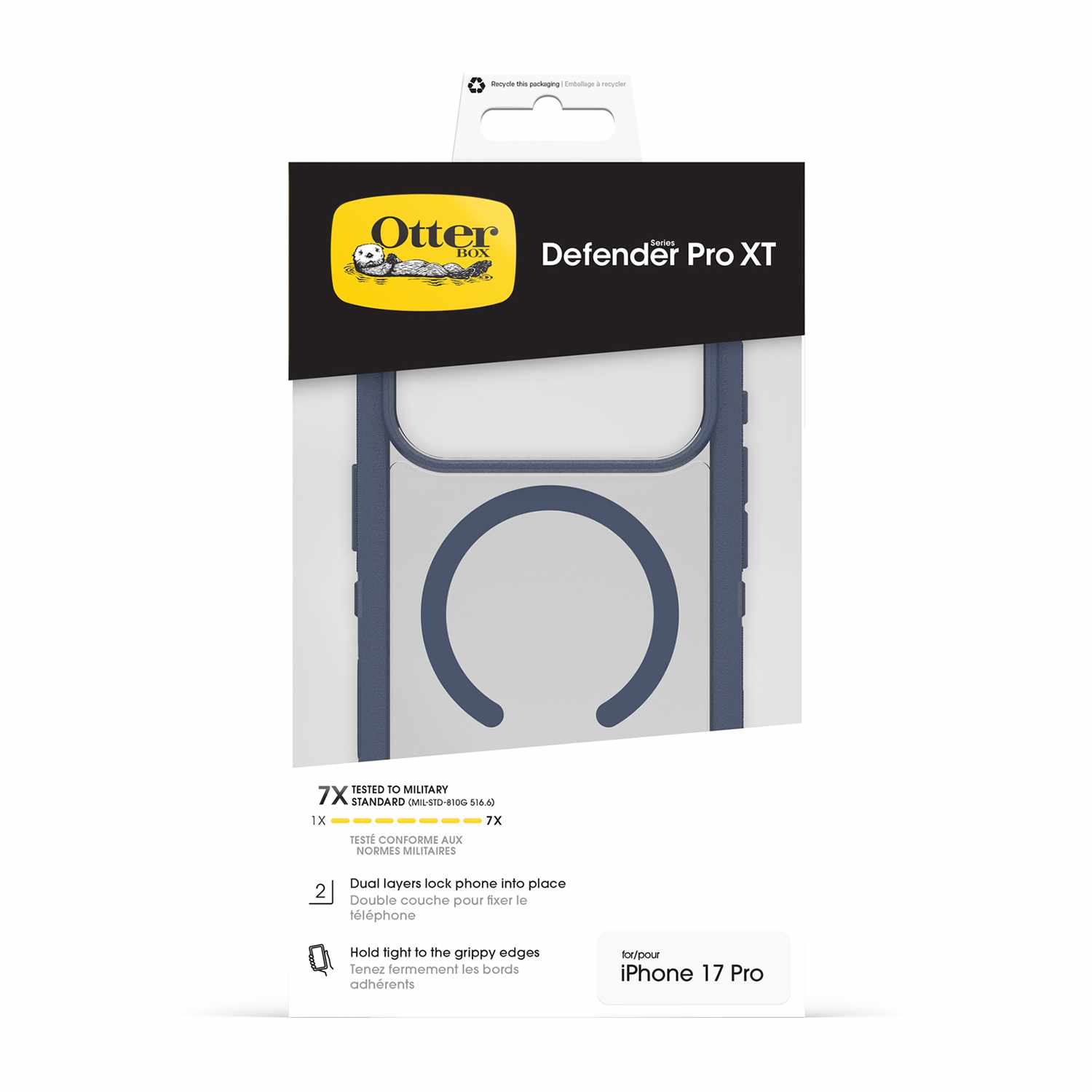 OtterBox Defender Pro XT Clear MagSafe Case w/Camera Control Bootcut (Blue) for iPhone 17 Pro Max
