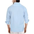 thumbnail image 3 of Chemise à Manches Longues pour Hommes Mode Décontractée Patchwork Col Rabattu Chemise à Boutons Blouse à Manches Longues pour Hommes, 3 of 6