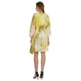 thumbnail image 4 of Bimba Printed Caftan Gown Maxi Robe Dress For Women Beachwear Short Swimsuit Cover Up, 4 of 7