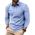 thumbnail image 1 of FAIWAD Men's Long Sleeve Shirts Casual Button Down Basic Golf Pullover Tops Lightweight Work Athletic T-Shirt, 1 of 6