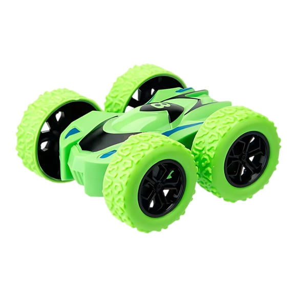 Green Gravity Powered Stunt Car With Vertical Wall Climbing Ability, Reversible Body Design For Thrill Action And Adventure Play