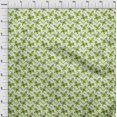thumbnail image 3 of oneOone Cotton Flex Light Green Fabric Insect & Floral Feather Craft Projects Decor Fabric Printed By The Yard 40 Inch Wide, 3 of 4