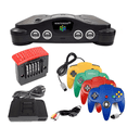 thumbnail image 1 of Nintendo 64 N64 Game System with OEM Transfer Pak and 4 Pack Retrofam N64 Controller (Refurbished), 1 of 6