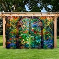 thumbnail image 4 of EGNMCR Décoration pour la Maison, Décoration de Pièce Rideaux Peints Longs Rideaux à Passe-Tringle pour Salon Chambre Fenêtre Porte Vitrée Imperméable Rideau Extérieur Pare-Soleil Décoration de Jardin Rideau en Polyester, 4 of 8