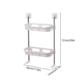 thumbnail image 3 of Vaidha Over Toilet Storage Rack Self Adhesive Toilet Shelf Bathroom Organizer Shelf Above Toilet Shelf Bathroom Storage Bathroom Shelves Over Toilet Shelf White, 3 of 7