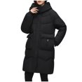 thumbnail image 2 of LOVZFMLL Vestes pour Femmes Hiver Décontracté Ample Mode Poche Couleur Manteau Long Réversible à Fermeture Éclair, 2 of 6