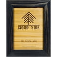 thumbnail image 1 of Rustic Wooden Picture Frame 9x12-100% Natural Solid Eco Distressed Wood for Wall Mounting Tabletop Photo Frame - Charcoal, 1 of 5