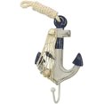 thumbnail image 2 of Hampton Nautical 7" Decoration Wooden Rustic Decorative Blue & White Anchor with Hook, 2 of 5