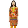 thumbnail image 1 of Phagun Kurta Indienne en Coton Imprimé Longueur Genou Décontractée Kurti - 20, 1 of 2