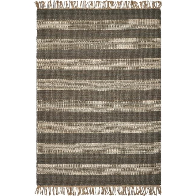 HomeRoots 353021 5 x 7 ft. Jute Slate & Ivory Area Rug