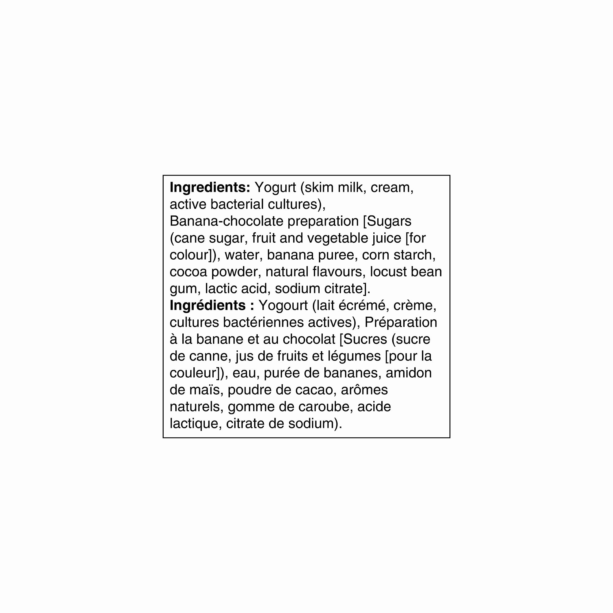 Oikos Extra Creamy Yogurt, Banana Chocolate, Blended, 4% M.F, 4x95g
