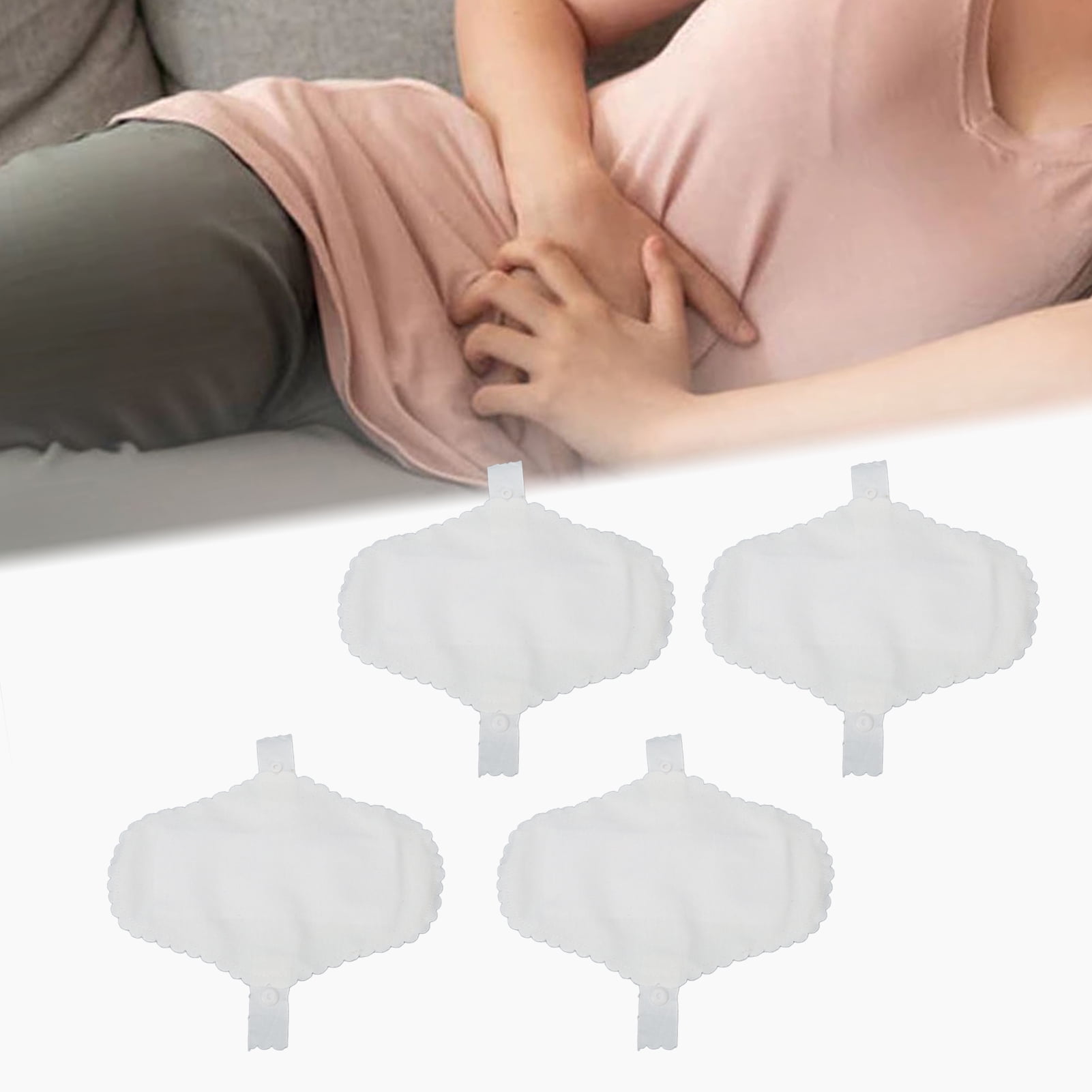 Menstrual Pad, Soft Universal 4PCS Panty Liners Washable Recyclable Anti Allergic Breathable  For Menstruating Women For Daily Life