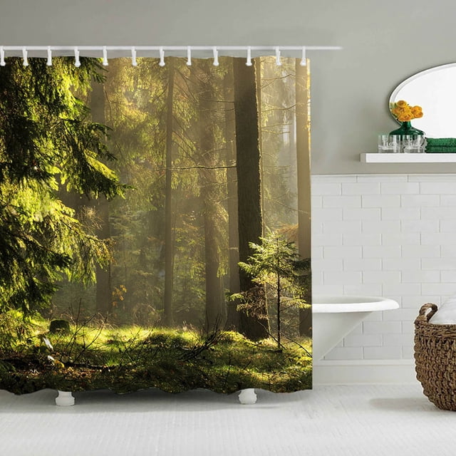EGNMCR Rideaux, Rideaux pour Chambre Rideau de Douche Imprimé Polyester et Anti-Moisissure Salle de Bain et Rideau de Séparation Anti-Moisissure 150X180CM un Rideau