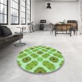 thumbnail image 4 of Ahgly Tapis d'Intérieur Lavable en Machine Carré Transitionnel Vert Pastel, 4 Pieds Carré, 4 of 7