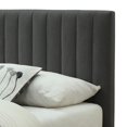 thumbnail image 2 of Modern Fabric 60" Queen Platform Bed in Charcoal, 2 of 8