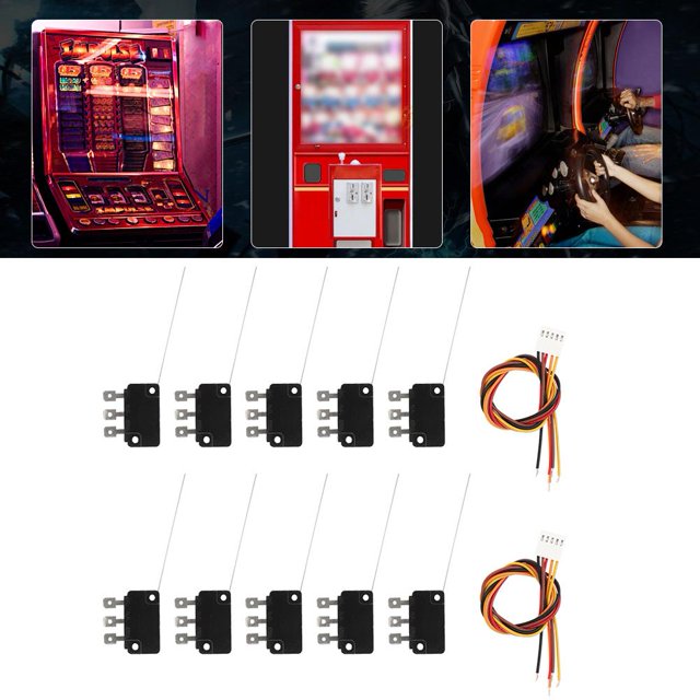 Dioche Normalement Ouvert Microswitch, Microswitch, 10pcs Normalement Ouvert Micro Switch Longue Broche pour les Boutons de Console de Jeu Interrupteurs Électroniques