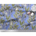 thumbnail image 2 of Soimoi Cotton Cambric Fabric Leaves & Lemur Animal Printed Fabric 1 Yard 56 Inch Wide, 2 of 3
