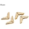 thumbnail image 2 of 50pcs Scrapbooking Photo Mounting Corners Book Albums Menus Notebook Folder File Corner Protectors (C086 Brass), 2 of 5