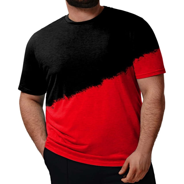 Ketyyh-chn99 T-Shirts Chemises pour Hommes Chandail pour Hommes Col Rond Confortable Coton Coupe Décontractée T-Shirts Amples pour Hommes T-Shirt Classique Doux Rouge,7TG