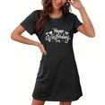 thumbnail image 4 of Amzcrzy Pyjamas pour Femmes Mode Imprimé Cœur Valentines Day Robe Décontractée Confortable à Manches Courtes Chemises de Nuit pour Femmes Valentines Day Cadeaux, 4 of 5