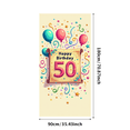 thumbnail image 3 of Happy 50 Birthday Themed Background Decorations with Balloons Stars and Streamers Backdrop Banner for Birthday Party Celebrations Photography Props and Home Decor, 3 of 4