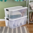 thumbnail image 4 of Sterilite 116 Quart Ultra Latching Clear Plastic Storage Tote Container, 12 Pack, 4 of 10