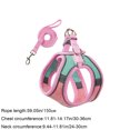 thumbnail image 3 of Pet Harness and Leash Set, Breathable Mesh Vest with Adjustable Straps, Color Block Dog Cat Walking Strap, Polyester, Orange/Pink/Red/Green/Blue, 1 Set, 3 of 6