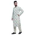 thumbnail image 2 of Atasi Kurta Pyjama de Fête pour Hommes Col Mandarin Manches Longues Kurta Pyjama Ethnique, 2 of 5