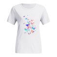 thumbnail image 4 of Women Printed Plus Size O-Neck T-Shirts Cat Print Short Sleeve Graphic Tee Tops, 4 of 4