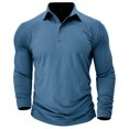thumbnail image 1 of Birdeem Chemisier Homme Couleur Unie avec Col à Revers et Boutons, 1 of 6