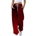 thumbnail image 2 of TIMIFIS Sweatpants Women High Waisted Baggy Sweatpants Fall Casual Gradient Printed Drawstring Jogger Pants with Pocket, 2 of 5