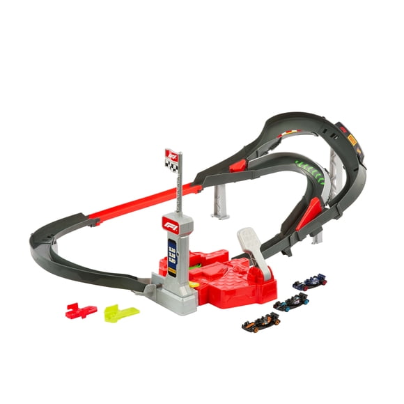 Hot Wheels Racing Formula 1 Sprint Race Circuit Track Set with 3 Die-Cast Toy Cars in 1:64 Scale