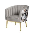 thumbnail image 1 of Acme Furniture Chaise d'Appoint colla, Velours Gris & Or, 1 of 5