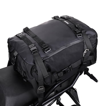 Sac de Moto Sac à Queue Imperméable Grande Capacité Sac à Dos Sac Fourre-Tout Sac Polyvalent avec Sangles (Noir, 10 L)