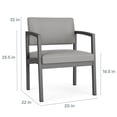 thumbnail image 3 of Fauteuil d'Appoint Surdimensionné en Acier Lenox pour Réception / Acier Charbon / Brun, 3 of 5