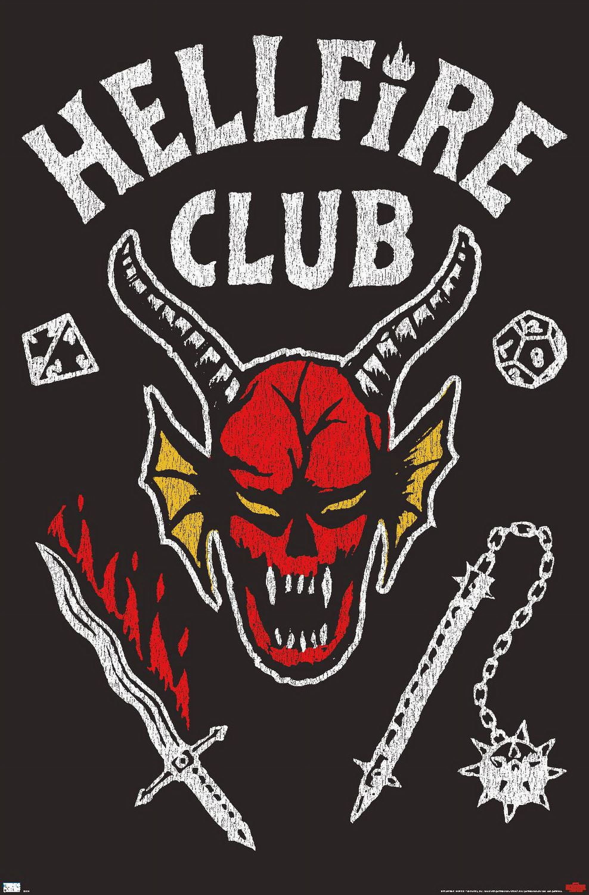 Netflix Stranger Things: Season 4 - Hellfire Club Wall Poster, 14.725" x 22.375" Framed