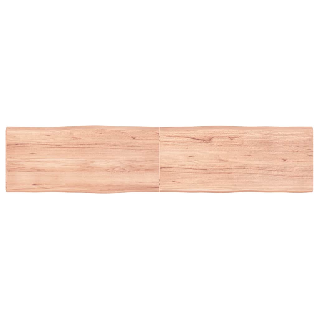 vidaXL Table Top Light Brown 180x40x(2-4)cm Treated Solid Wood Live Edge