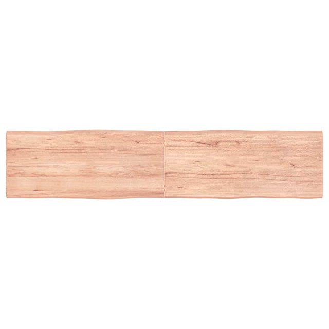 vidaXL Table Top Light Brown 180x40x(2-4)cm Treated Solid Wood Live Edge