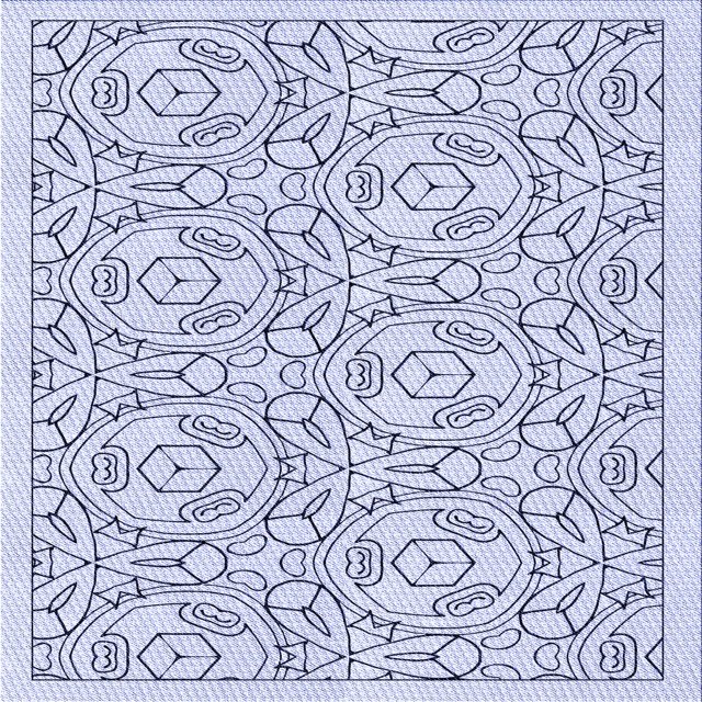 Ahgly Tapis d'Intérieur Lavable en Machine Carré Lavande Bleu, 6 Pieds Carré