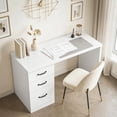 thumbnail image 2 of HOMCOM Computer Desk with 3 Drawers, 47" Home Office Desk, White, 2 of 10