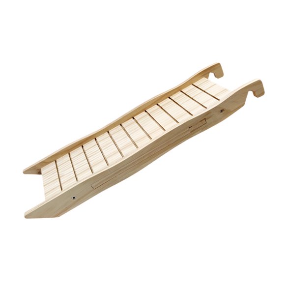 Bunblic Wooden Hamster Ladder Bridge Small Animal Climbing Stair Rat Cage Habitat Toy for Hamsters Chipmunks and Other Small Animals A