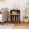 thumbnail image 4 of Gymax Support de Tourne-Disque avec Station de Recharge 5 Compartiments de Rangement Trousses Anti-Basculement, 4 of 10