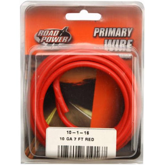 Fil Électrique Primaire 10-1-16, 10 AWG, 7 Pieds, PVC